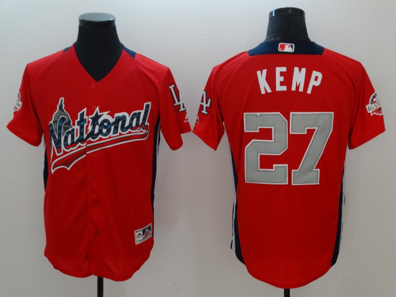 National League #27 Matt Kemp Red 2018 MLB All-Star Game Home Run Derby Jersey